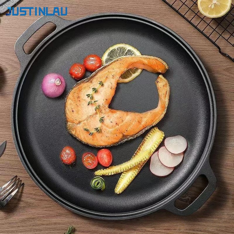 Cast Iron Skillet - Чугунная сковорода JUSTINLAU с двумя ручками