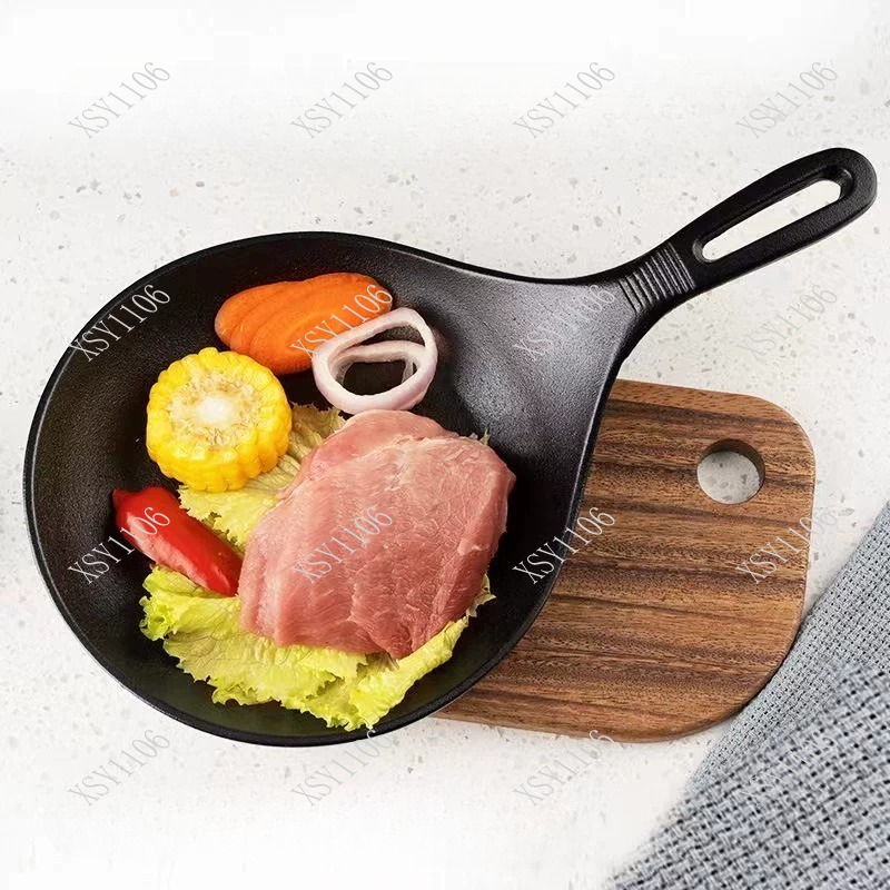 Cast Iron Skillet - Чугунная сковорода без покрытия с длинной