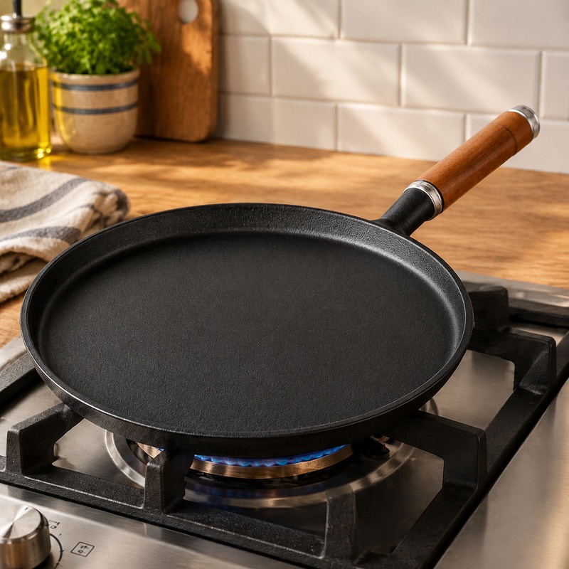 Cast Iron Skillet - Прочная чугунная сковорода, подходящая для использования