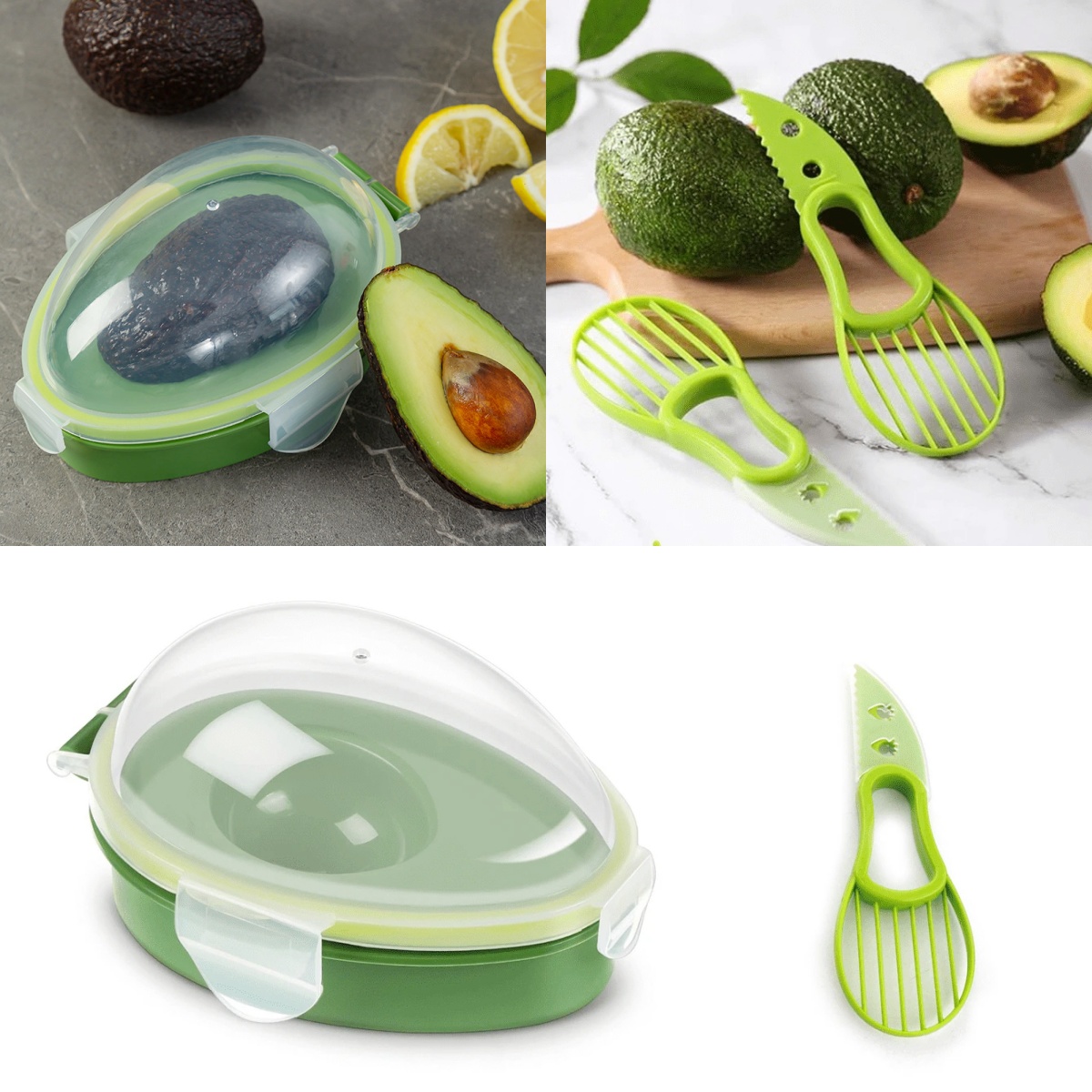 Avocado Slicer Tool - Контейнер для хранения авокадо, многоразовый, с