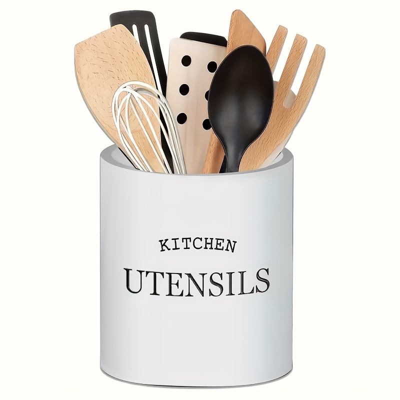 Kitchen Utensil Holder - Черный деревянный держатель для кухонной утвари